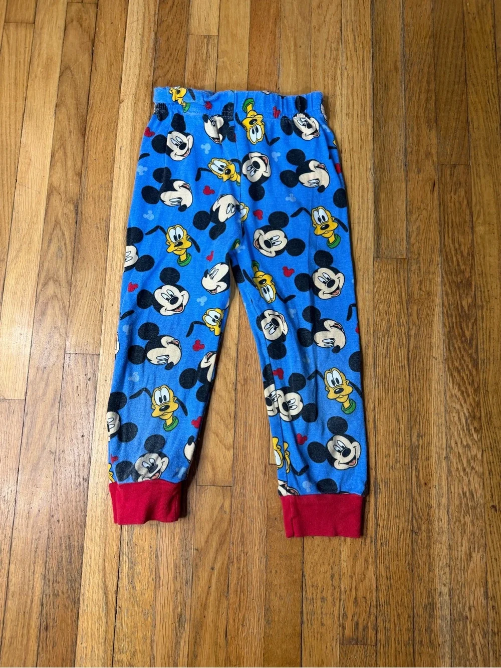 Disney 4T Mickey & Pluto Blue Kids Pajama Set